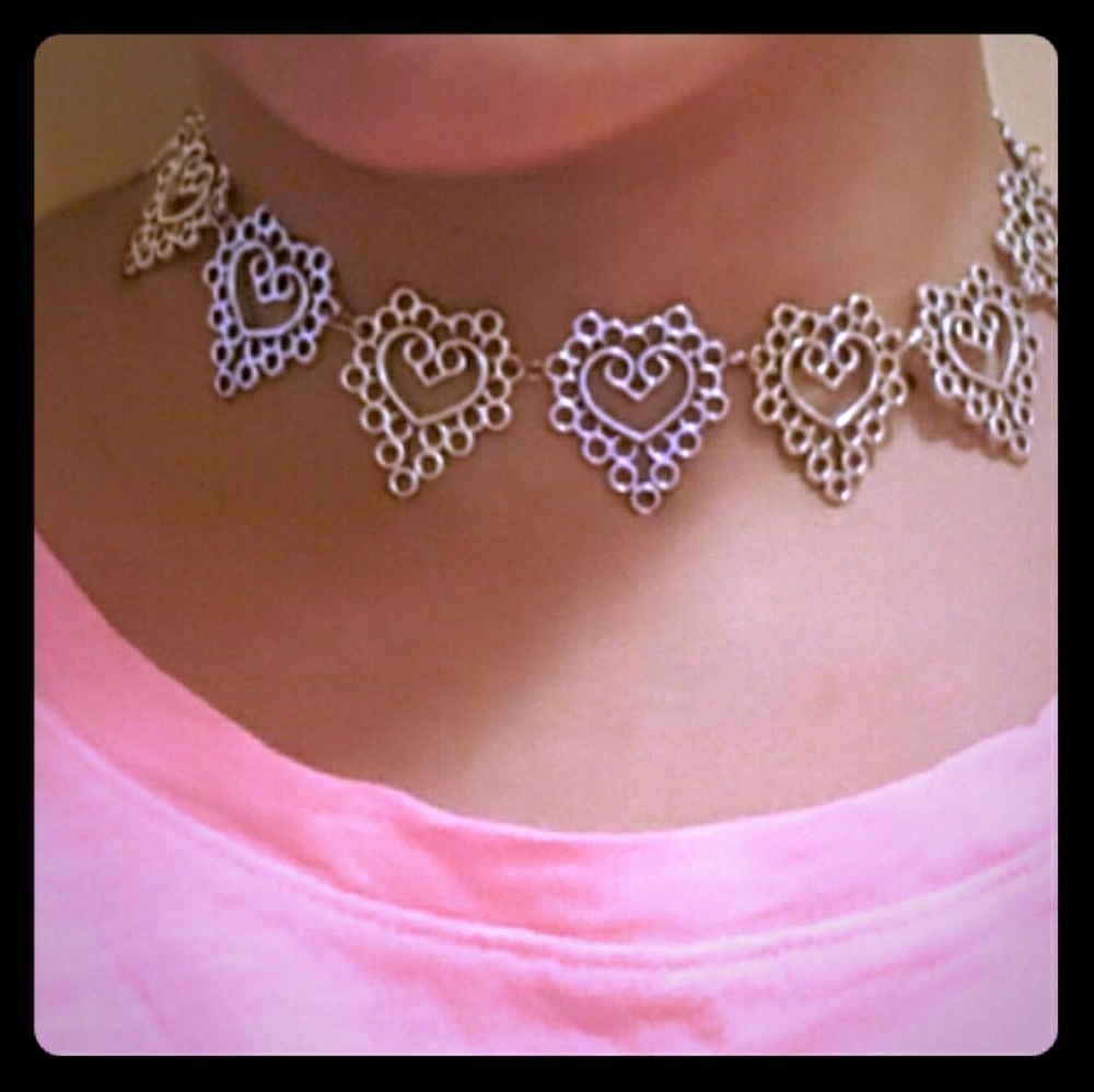 Silver Tone Choker